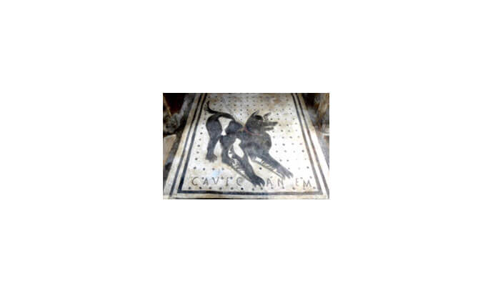 Bawdsey volunteers visit original site of the dog mosaic in Pompeii